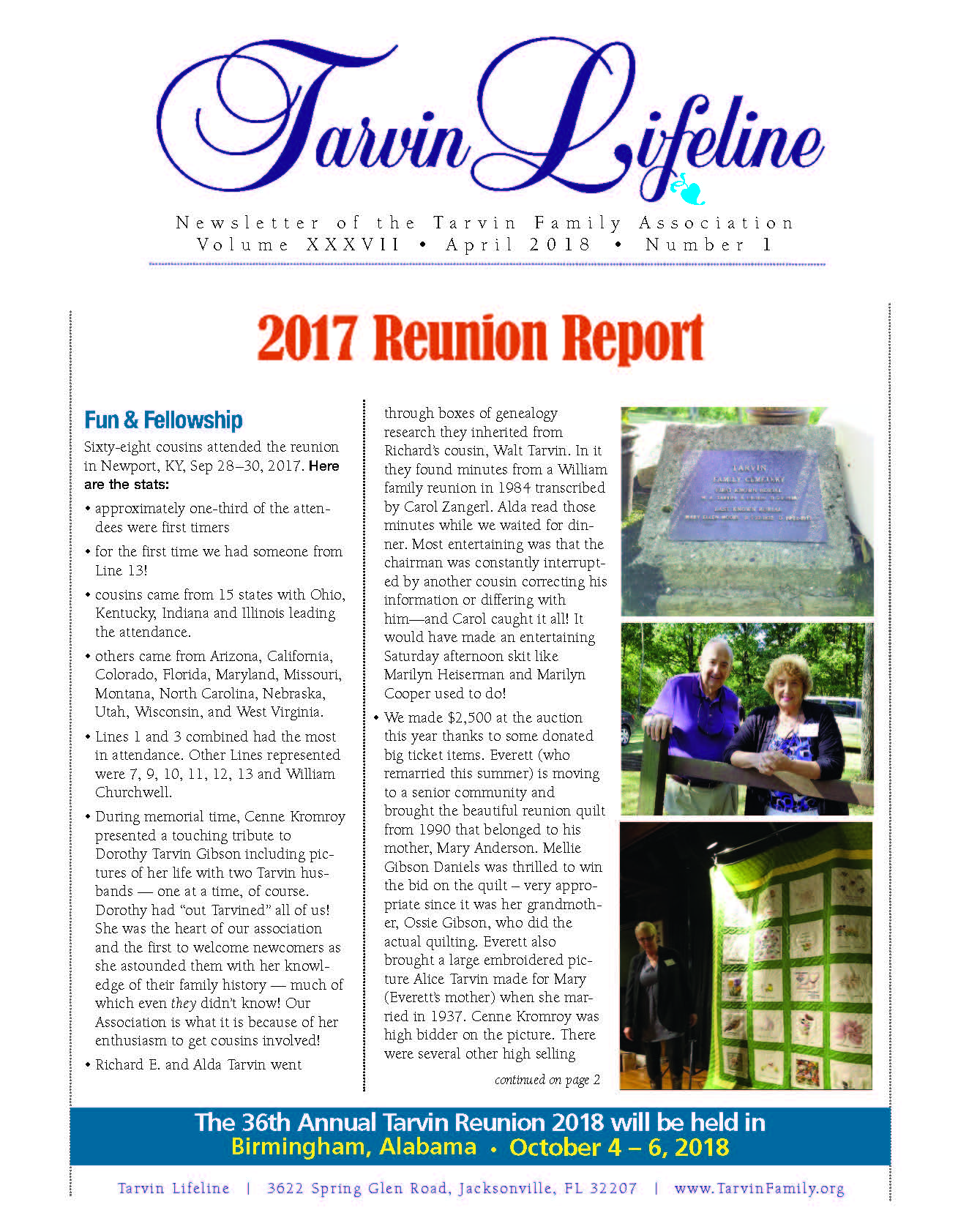 family reunion news letter
